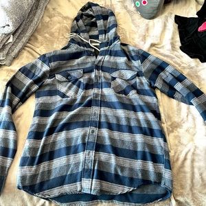 Rsq collective Stripped Blue Hoodie L
